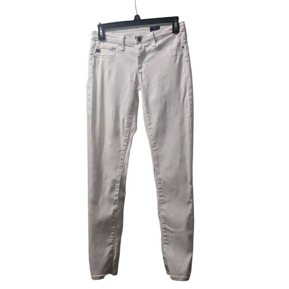 AG Adriano Goldschmied Womens The Prima Cropped Jeans, White, 25